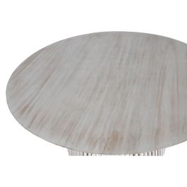 Mesa de Comedor Home ESPRIT Blanco madera de mindi 150 x 150 x 75 cm