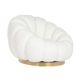 Sillon Moderno DKD Home Decor Blanco Dorado 97 x 69 x 98 cm