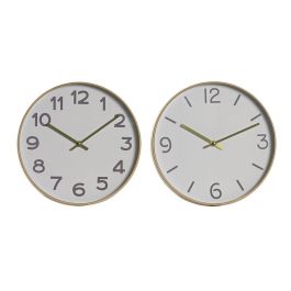 Reloj de Pared Home ESPRIT Blanco Dorado PVC 30 x 4 x 30 cm (2 Unidades) Precio: 19.49999942. SKU: B1BMM7QFV7