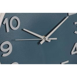 Reloj de Pared Home ESPRIT Azul Blanco Rosa Mostaza PVC 30 x 4 x 30 cm (3 Unidades)