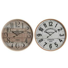 Reloj de Pared Home ESPRIT Kensington Blanco Cristal Madera MDF 53 x 6 x 53 cm (2 Unidades) Precio: 96.9936. SKU: B163MBBVSS