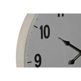 Reloj de Pared Home ESPRIT Blanco Cristal Madera MDF 53 x 6 x 53 cm (2 Unidades)