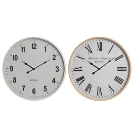 Reloj de Pared Home ESPRIT Blanco Cristal Madera MDF 53 x 6 x 53 cm (2 Unidades) Precio: 96.9936. SKU: B18CQMYC9P