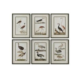 Cuadro Home ESPRIT Pájaros Cottage 40 x 2,5 x 54 cm (6 Unidades)