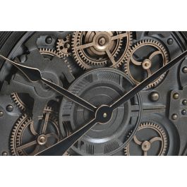 Reloj de Pared Home ESPRIT Gris Dorado Plateado Cristal Hierro 80 x 10 x 80 cm
