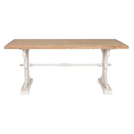 Mesa Comedor Neoclasico DKD Home Decor Blanco Natural 90 x 76 x 180 cm