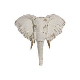 Decoración de Pared Home ESPRIT Blanco Elefante Decapé 60 x 16 x 60 cm