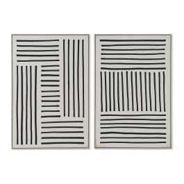 Cuadro Home ESPRIT Blanco Negro Urbano 83 x 4,5 x 123 cm (2 Unidades)