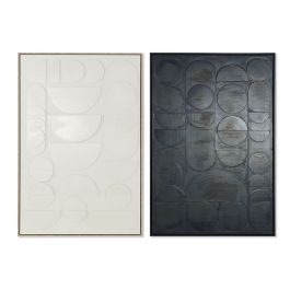 Cuadro Home ESPRIT Negro Beige Abstracto Moderno 83 x 4,5 x 123 cm (2 Unidades)
