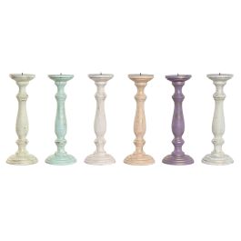 Candelabro Shabby DKD Home Decor Multicolor 12 x 34 x 12 cm (6 Unidades)