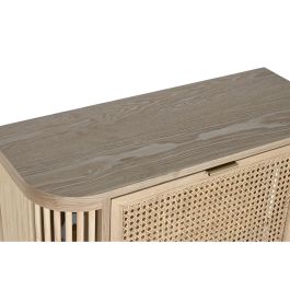 Zapatero Home ESPRIT Dorado Natural Ratán Madera de abeto Tropical 70 x 29 x 115 cm