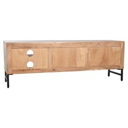 Mueble de TV Home ESPRIT Marrón Negro Metal Acacia 145 x 40 x 52 cm
