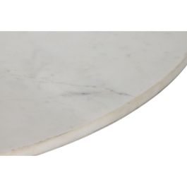 Mesa de Comedor Home ESPRIT Blanco Natural Mármol Madera de acacia 115 x 115 x 76 cm