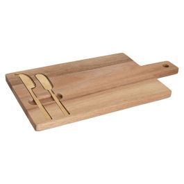 Tabla Cortar Basicos DKD Home Decor Natural 20 x 1.5 x 38 cm Set de 3