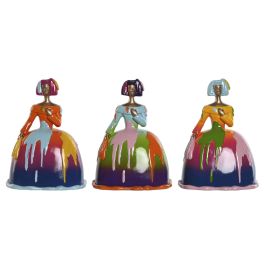 Figura Decorativa Home ESPRIT Multicolor Dama 21 x 16 x 25 cm (3 Unidades) Precio: 84.95000052. SKU: B1JRV3XD22