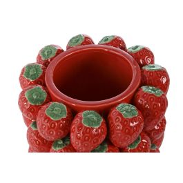 Centro Mesa Tropical DKD Home Decor Rojo 20 x 21 x 20 cm