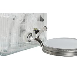Dispensador de Agua Home ESPRIT Transparente Metal Silicona Cristal ABS 3,5 L 19 x 25 x 16 cm