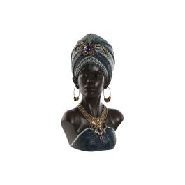 Figura Decorativa Home ESPRIT Azul Negro Dorado Africana 23 x 17 x 39 cm Precio: 68.203707. SKU: B147PEZDS3