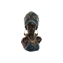 Figura Decorativa Home ESPRIT Azul Negro Dorado Africana 15 x 11 x 25 cm Precio: 34.95000058. SKU: B1CYYV9ZQJ