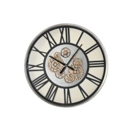Reloj de Pared Home ESPRIT Negro Metal Cristal 60 x 8 x 60 cm