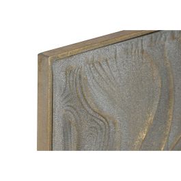 Decoración de Pared Home ESPRIT Dorado Moderno 67,5 x 2,5 x 97 cm (2 Unidades)