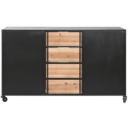 Cajonera Loft DKD Home Decor Negro Marron 32.5 x 74 x 122.5 cm