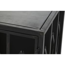 Cajonera Home ESPRIT Marrón Negro Metal Abeto Loft 122,5 x 32,5 x 74 cm