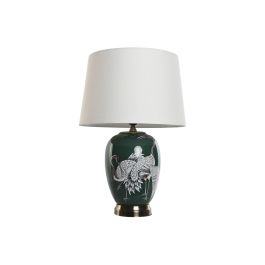 Lámpara de mesa Home ESPRIT Blanco Verde Turquesa Dorado Cerámica 50 W 220 V 40 x 40 x 59 cm
