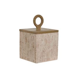 Caja-Joyero Home ESPRIT Beige Resina 15 x 15 x 24 cm