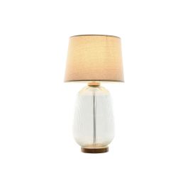 Lámpara de mesa Home ESPRIT Beige Madera Cristal 50 W 220 V 32 x 32 x 61 cm