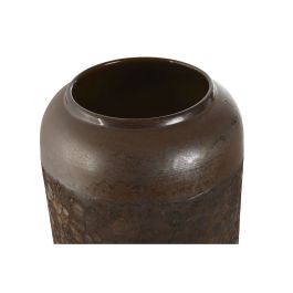 DKD Home Decor Oxidvase Jarrón Marrón Oscuro Simil Óxido Cerámica 20 x 51 x 20 cm