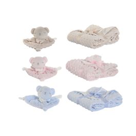 Set de Regalo para Bebé Home ESPRIT Azul Beige Rosa Poliéster (3 Unidades)