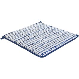 Cojin Silla Terraza Y Jardin DKD Home Decor Azul Blanco 38 x 2 x 38 cm