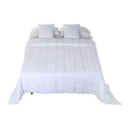 Colcha Boho DKD Home Decor Blanco 260 x 240 cm