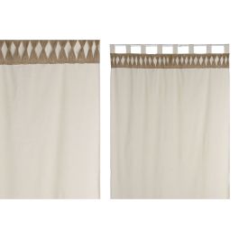 Cortina Cottage DKD Home Decor Beige Natural 260 x 140 cm