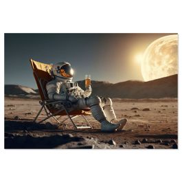 Cuadro Home ESPRIT Impreso Astronauta 150 x 0,04 x 100 cm