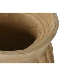 DKD Home Decor Jarrón Natural 28 x 36 x 28 cm Item Home Decoración Tallada Madera Paulownia