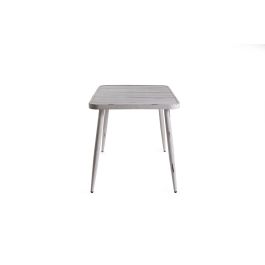 Mesa de Comedor Home ESPRIT Blanco Aluminio 120 x 75 x 75 cm