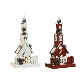 Casa Navidad Tradicional DKD Home Decor Rojo Blanco 18 x 56 x 27 cm (2 Unidades) Precio: 69.8049000726. SKU: B14DHRGJHY