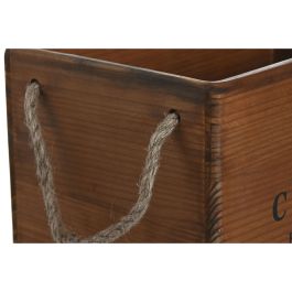 Cajas de almacenamiento Home ESPRIT Natural Madera de abeto 38 x 24 x 22 cm 4 Piezas