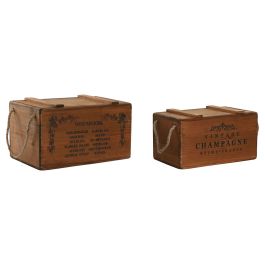 Cajas de almacenamiento Home ESPRIT Natural Madera de abeto 38 x 24 x 22 cm 4 Piezas Precio: 46.95000013. SKU: B1GBJRGN93