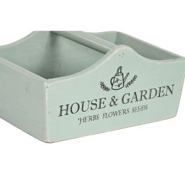 Cajas de almacenamiento Home ESPRIT The Garden Box Verde Madera de abeto 35 x 22 x 18 cm 4 Piezas