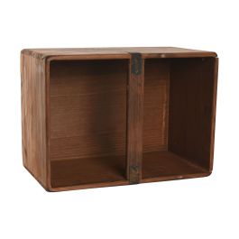 Caja Tradicional DKD Home Decor Marron 25 x 20 x 35 cm Set de 3 (2 Unidades)