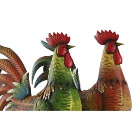 Figura Decorativa Home ESPRIT Multicolor Gallo 34,3 x 14 x 48,3 cm (2 Unidades)