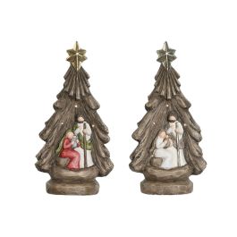 Nacimiento Navidad Tradicional DKD Home Decor Gris Verde 13.5 x 45 x 23 cm (2 Unidades)