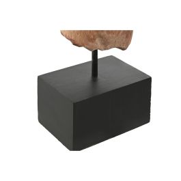 Figura Decorativa Home ESPRIT Marrón Negro Mujer Hombre 13 x 9 x 40 cm (2 Unidades)