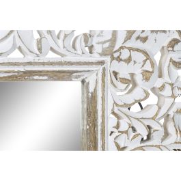 Espejo de pared Home ESPRIT Blanco Cristal Madera MDF Indio Decapé 66 x 3 x 164 cm