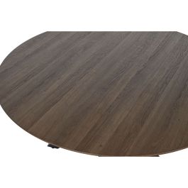 Mesa de Comedor Home ESPRIT Marrón Negro Hierro Madera MDF 120 x 120 x 75 cm