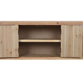 Mueble de TV Home ESPRIT Negro Natural Abeto Madera MDF 130 x 24 x 51 cm