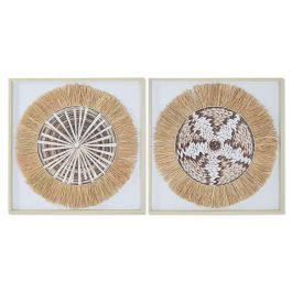 Cuadro Boho DKD Home Decor Natural Blanco 3 x 60 x 60 cm (2 Unidades) Precio: 94.50000054. SKU: B12NGD52AR